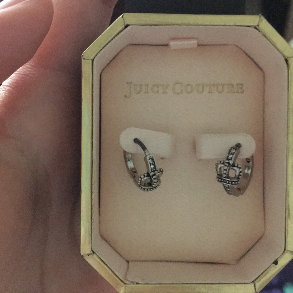 Juicy Couture crown earrings